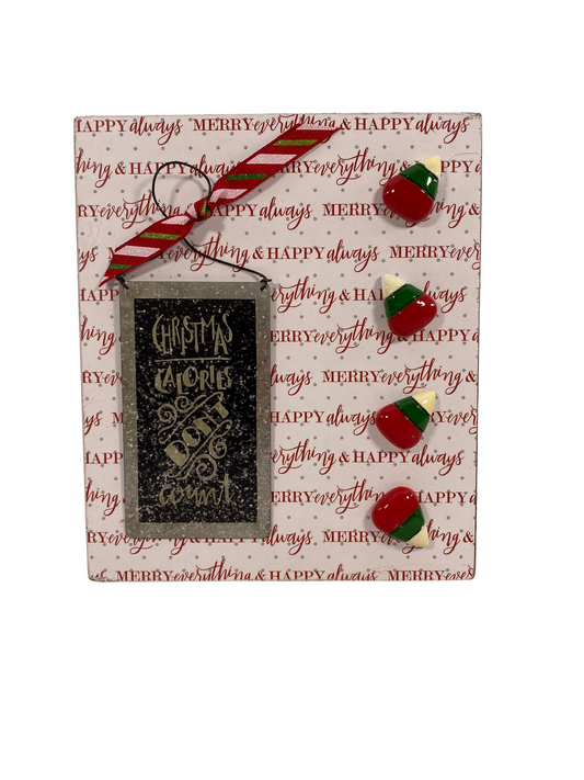 AGD Christmas Decor - Let It Snow Snowman Reversible Block Sign