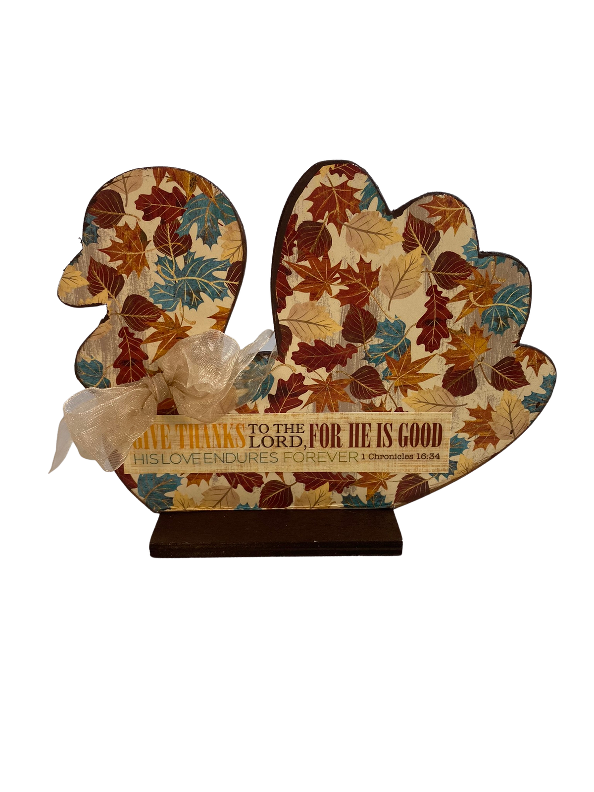 AGD Fall Decor - Bless The Good Lord Turkey Candy Corn 2pc Set