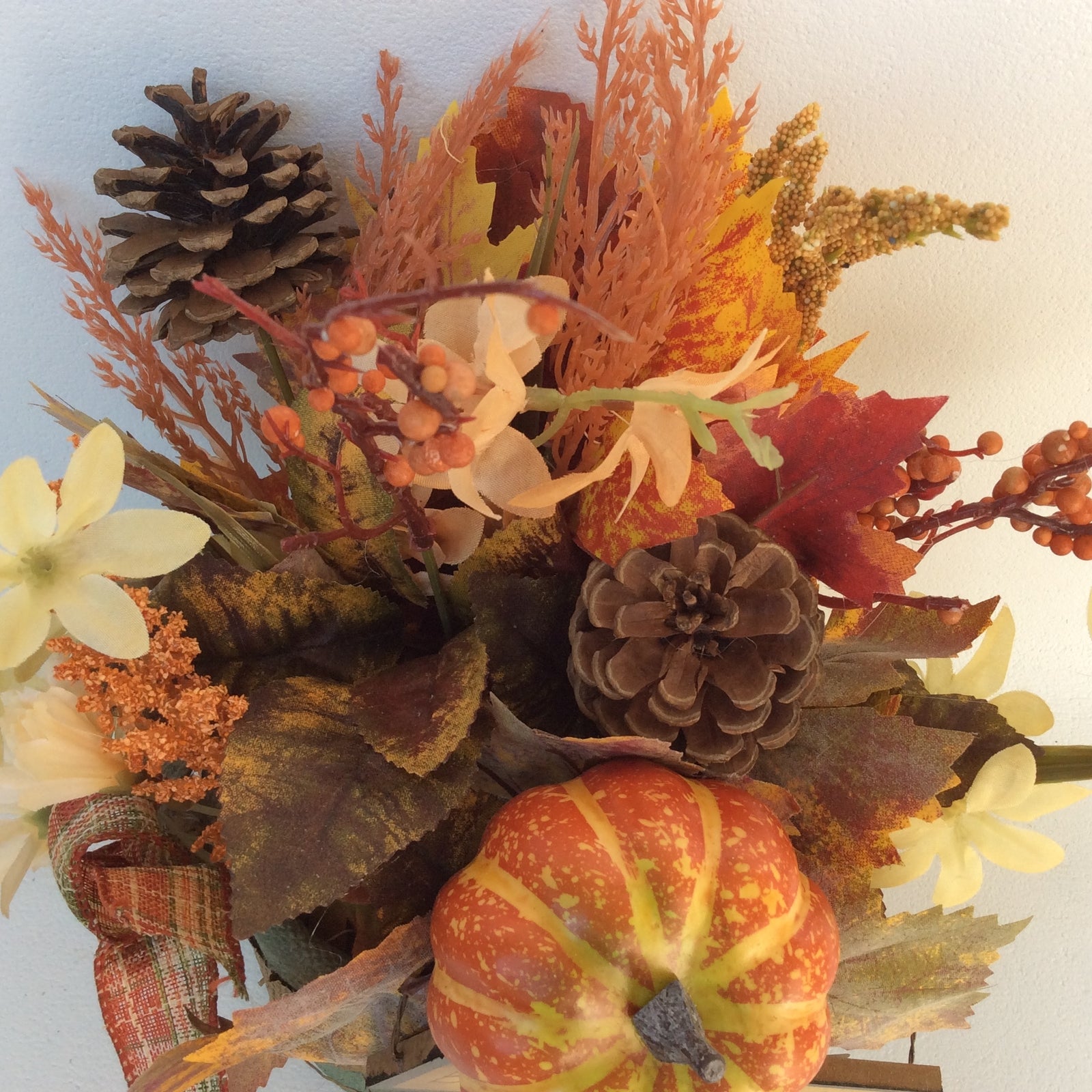 AGD Fall Decor - Gather & Harvest Canvas Floral Flower Display