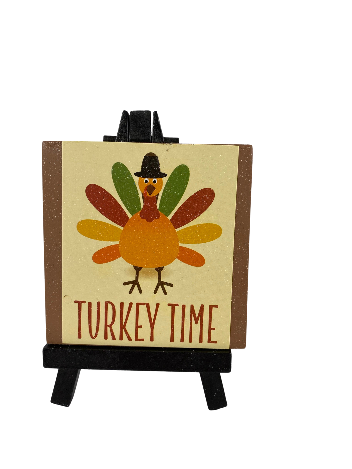AGD Fall Decor - Hello Autumn Turkey Time Reversible Easel Sign