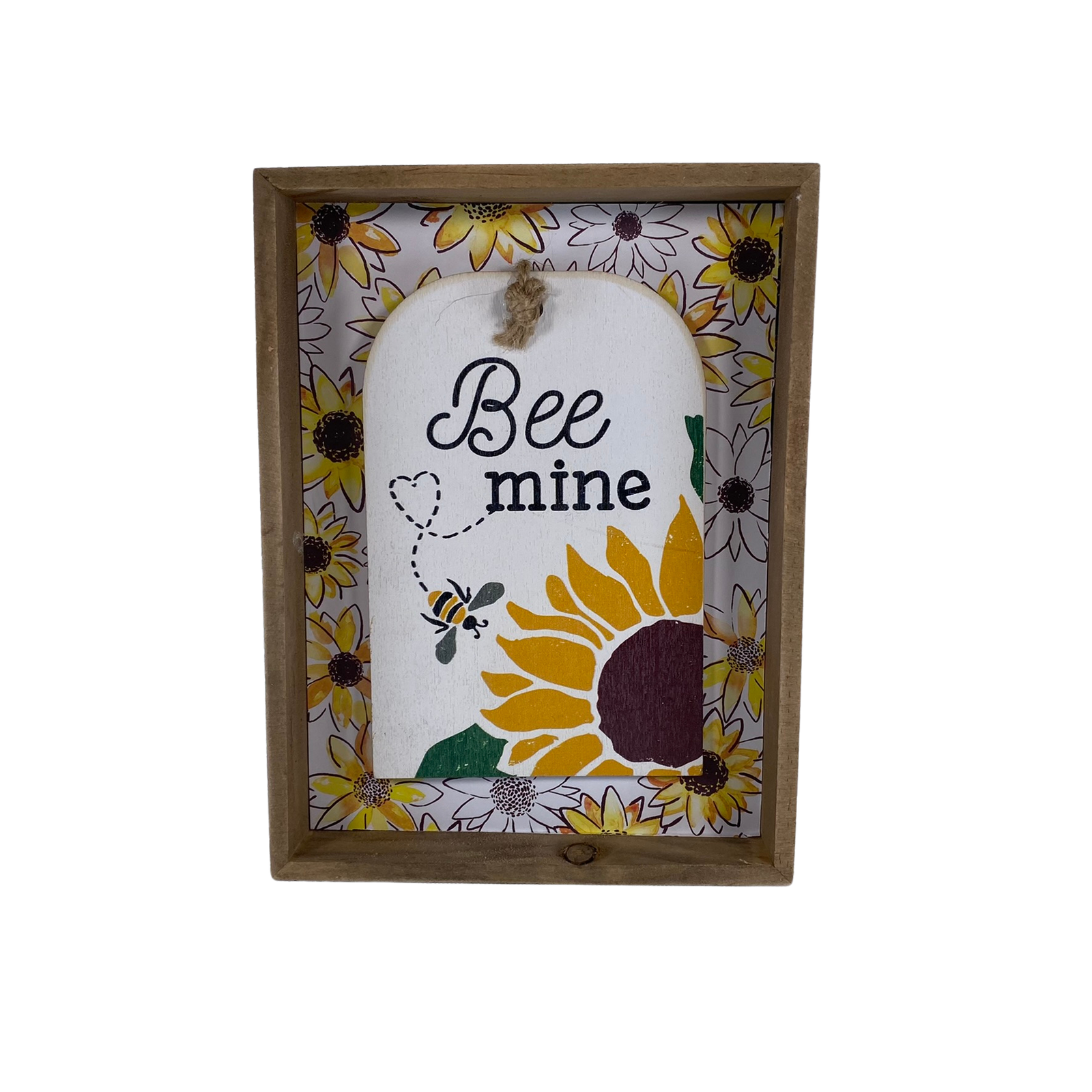 AGD Fall Decor - Pray Big Bee Mine Sunflower Reversible nset Sign
