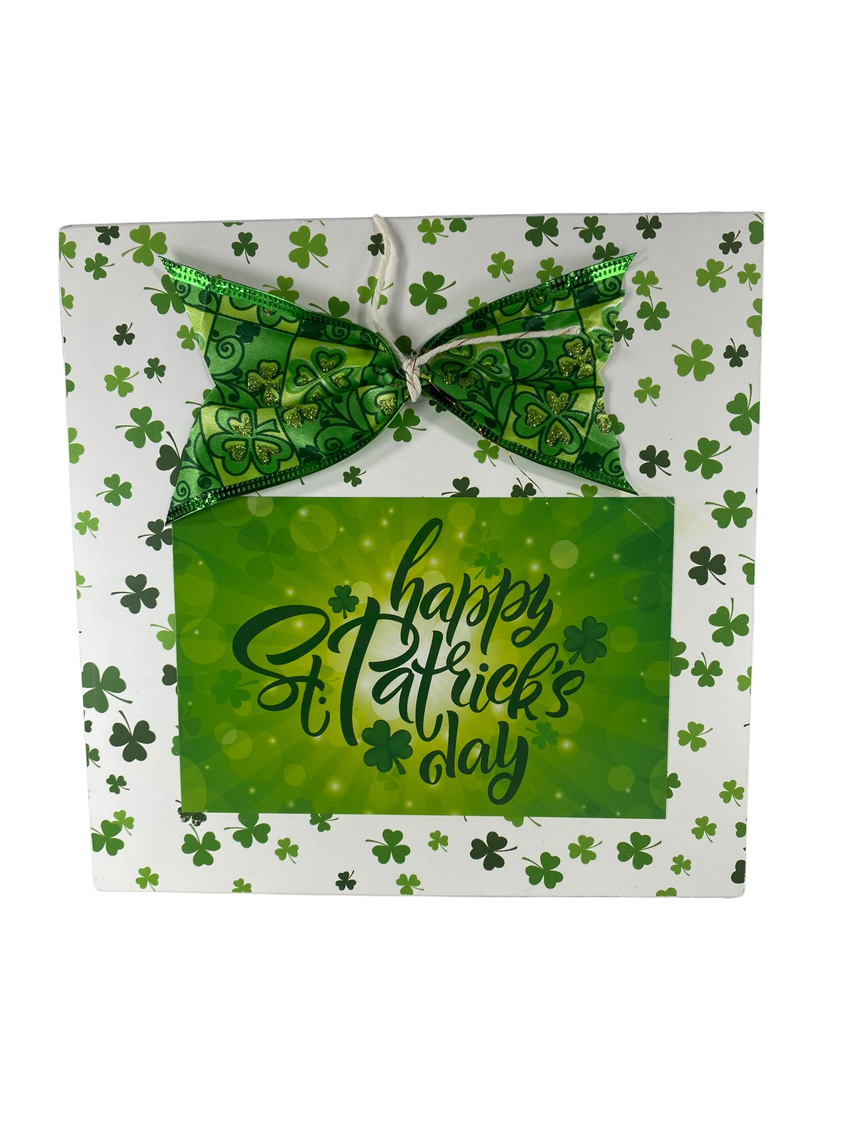 AGD St Patrick's Decor - I'm Irish Rainbow Gnome Reversible Inset Box Sign