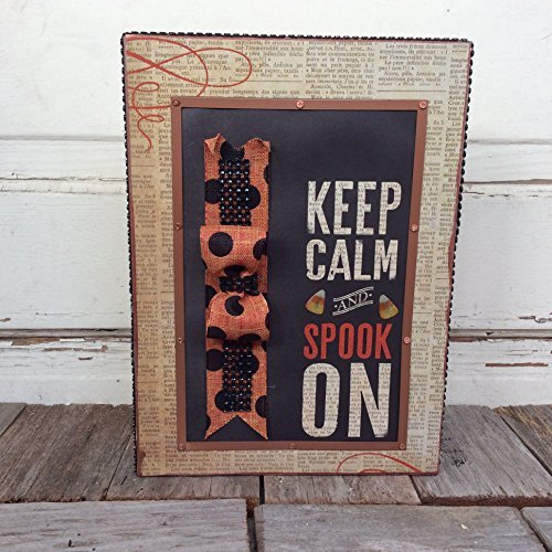 AGD Halloween Decor - Witch Keep Calm Spook On Box Sign