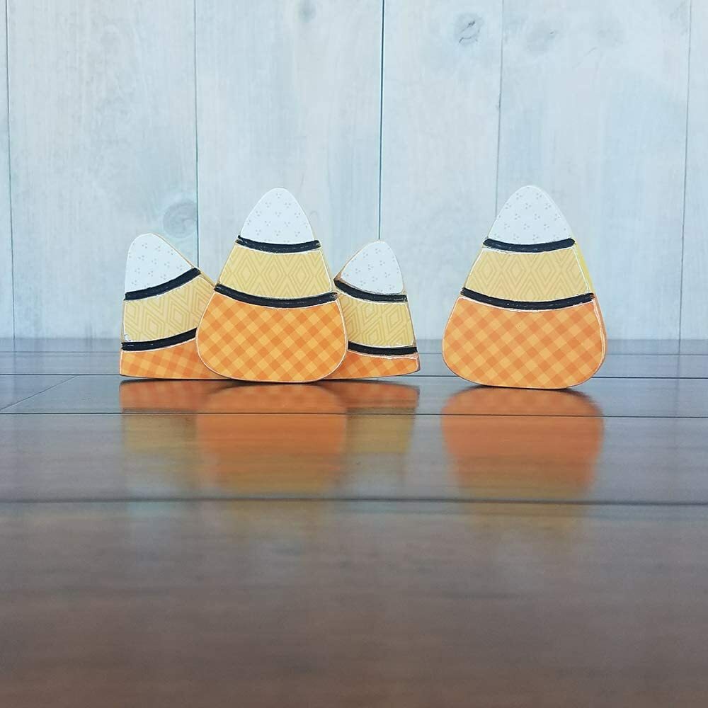 Halloween Craft Decor - DIY Wood Candy Corn 4pc Set