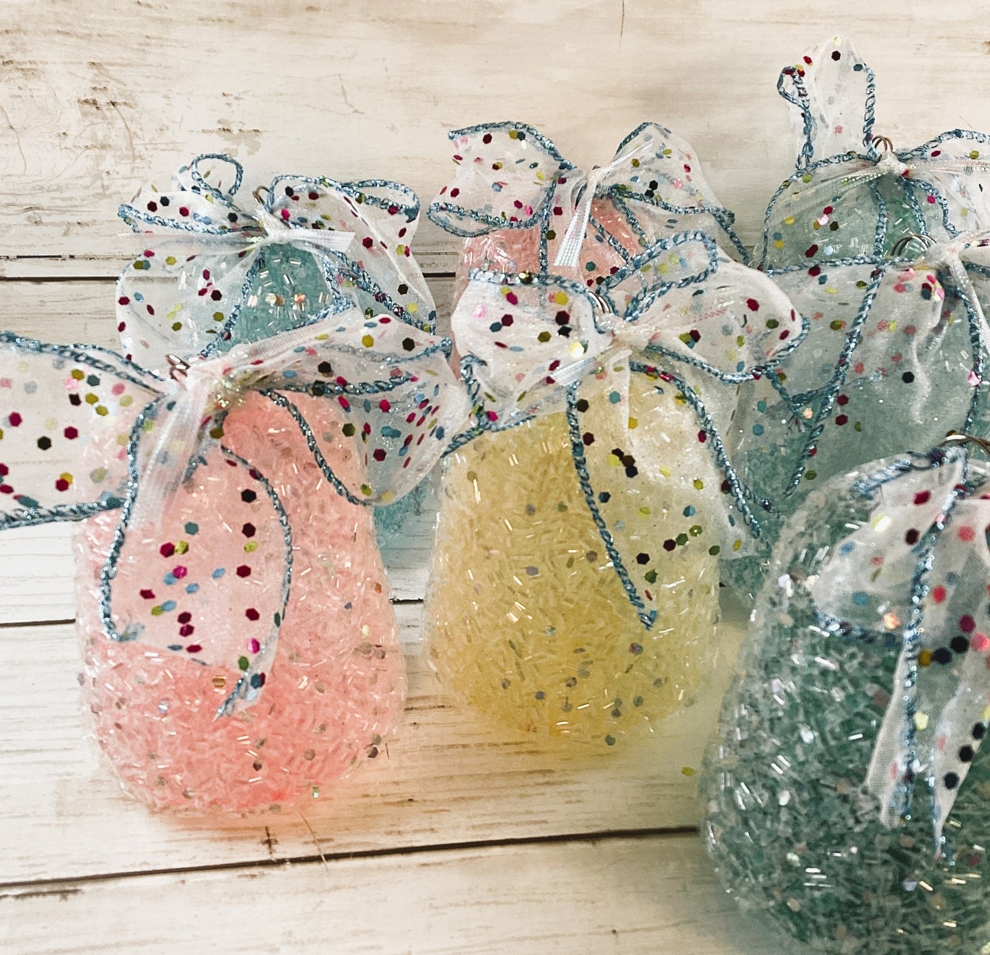 AGD Christmas Decor - Pastel 4-inch Gumdrop Ornaments 9pc Set