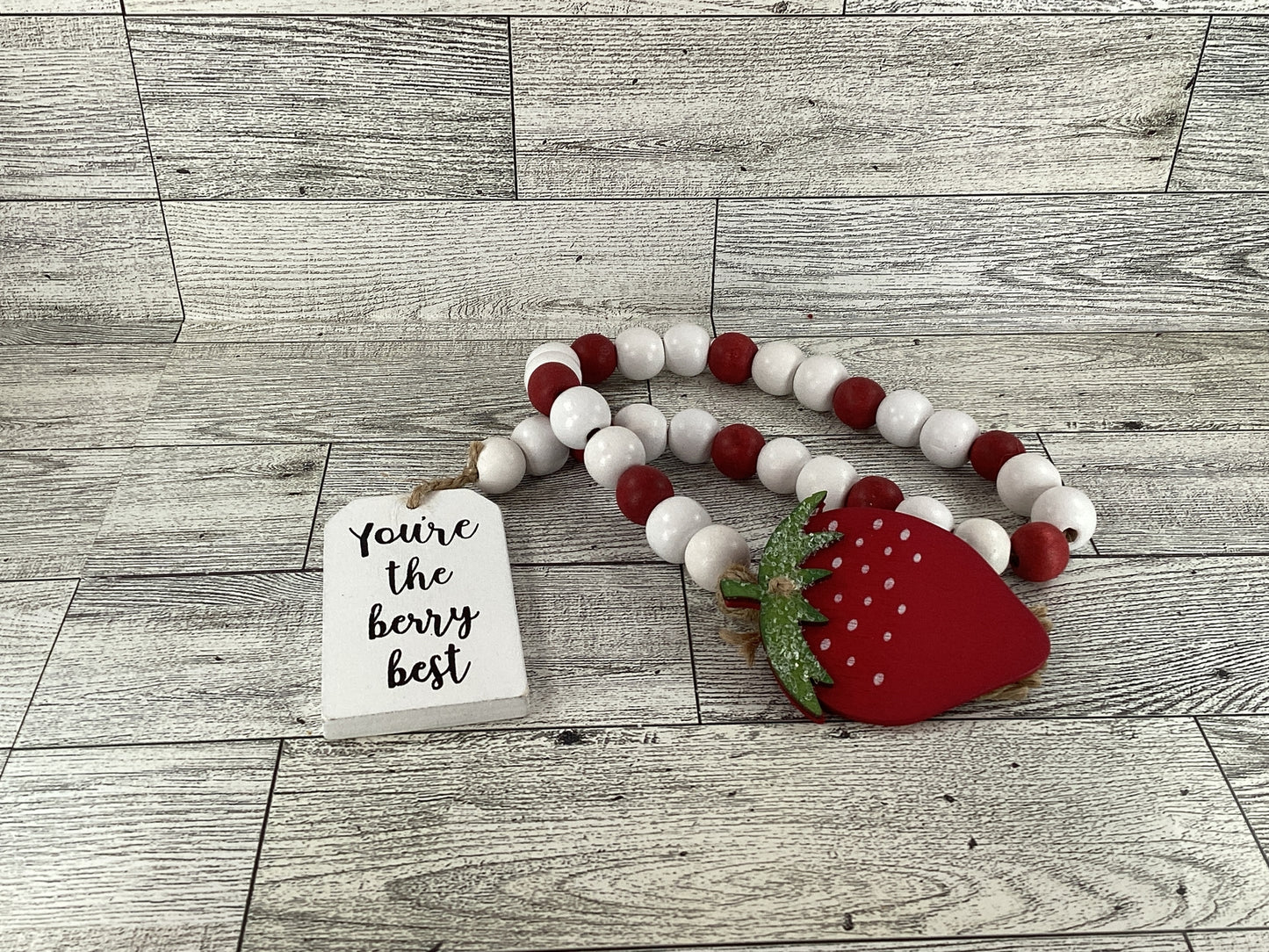 AGD Spring Decor - Summer Strawberry Theme Tier Tray Decor 4pc Set