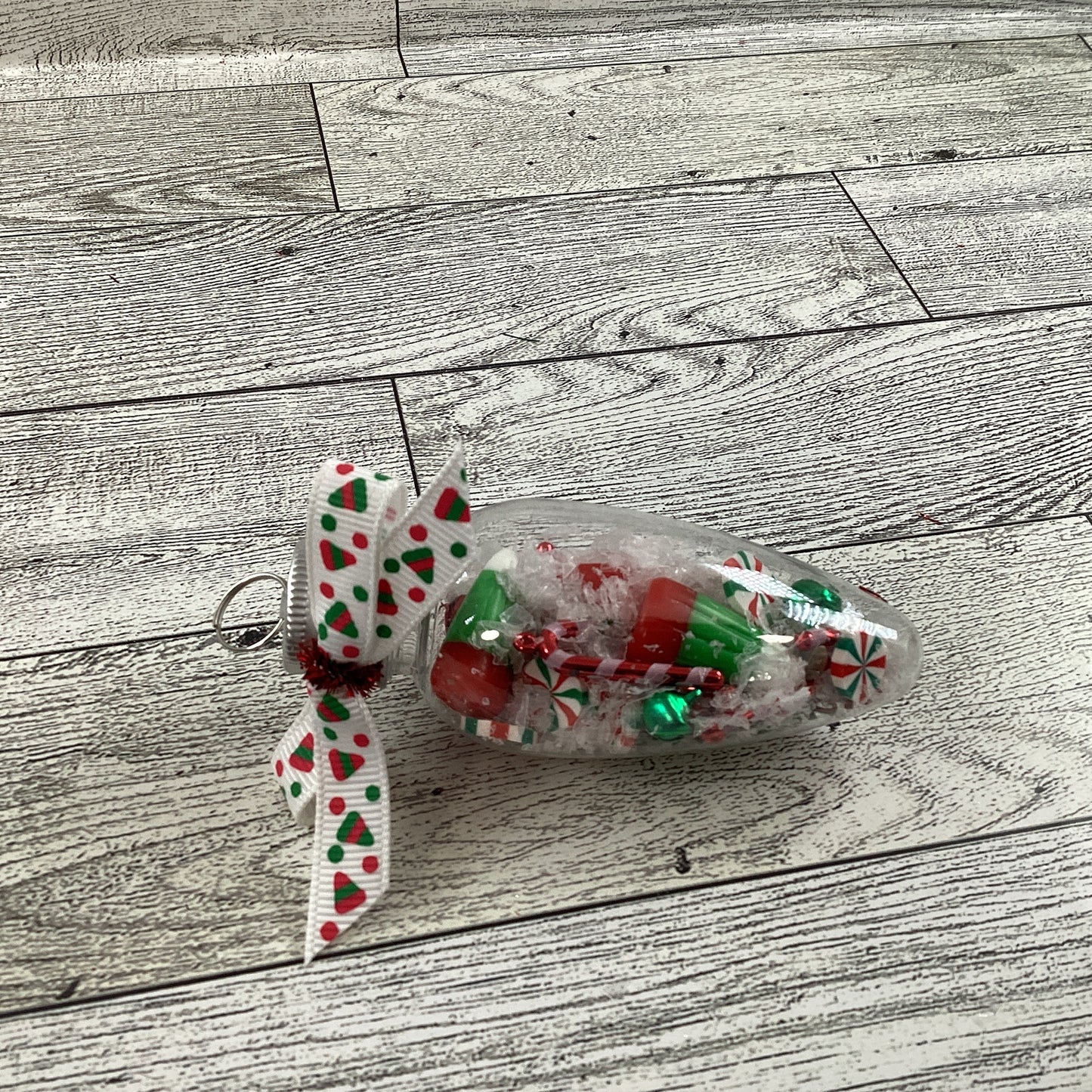 AGD Christmas Decor - Light Bulb Filled Candy Corn Cane Ornaments 10pc