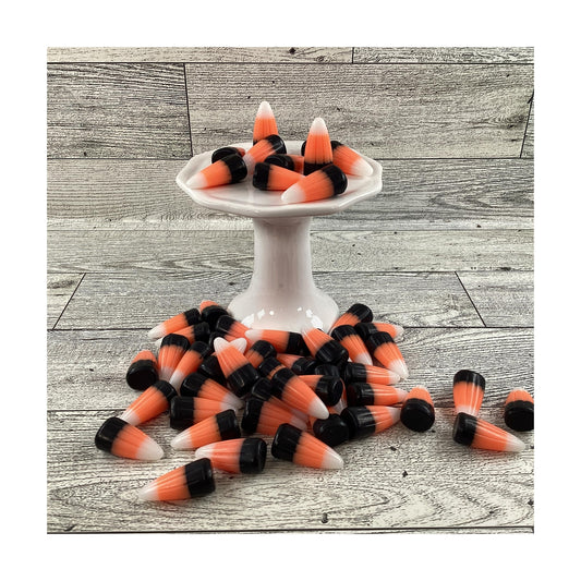 AGD Halloween Craft Supply - FAKE Resin White Orange Black Candy Corn
