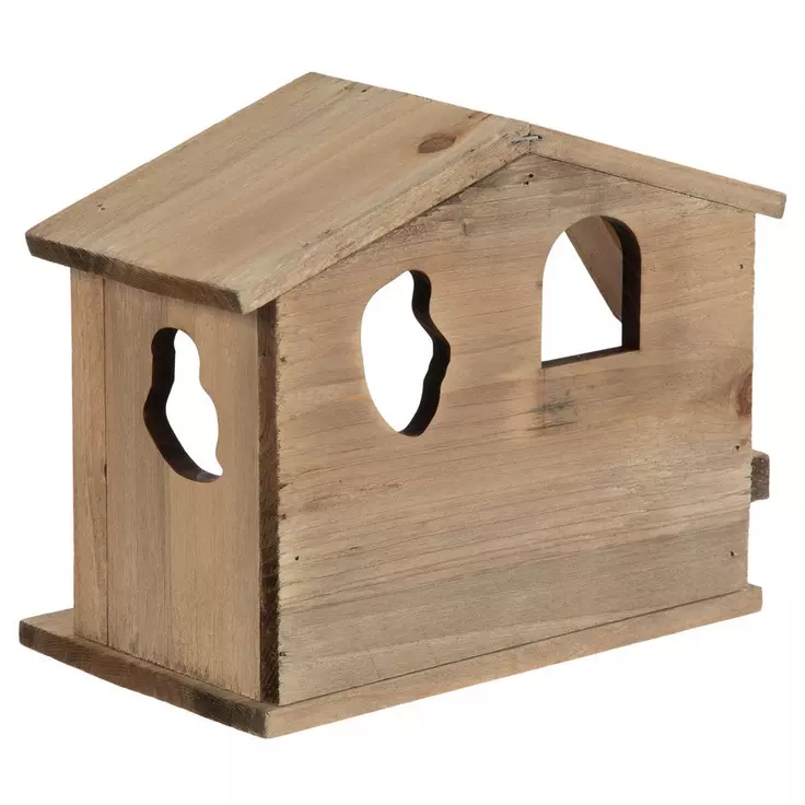 HL Christmas Decor - Natural Wood Unfinished Manger Stable