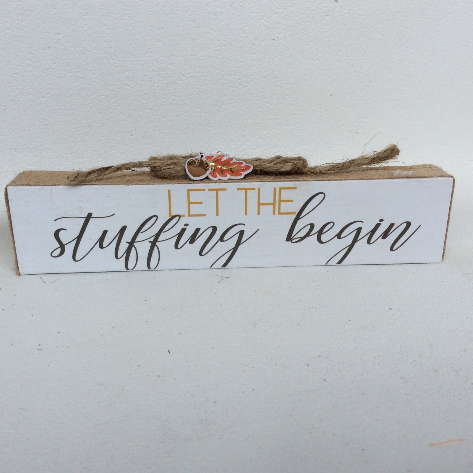 AGD Fall Decor - Stuffing Begin Order Pizza Mini Signs 2pc Set