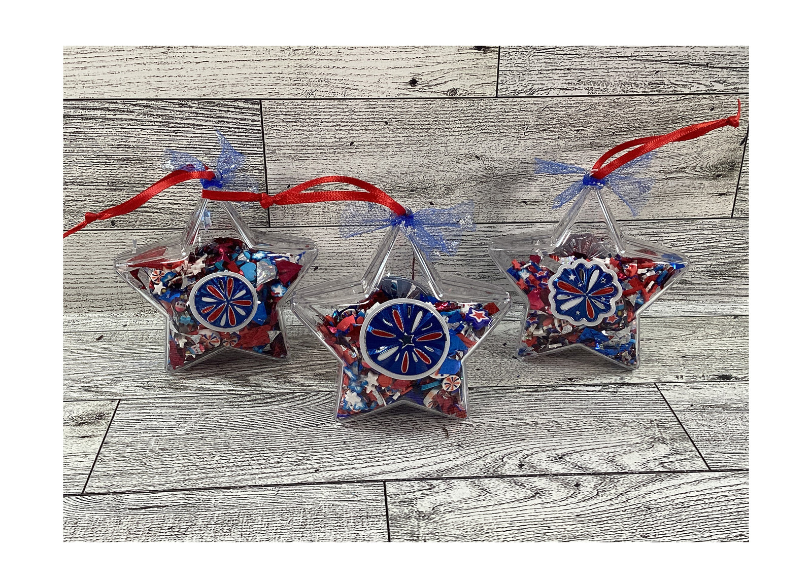 AGD Patriotic Decor - Plastic Filled Star Shakers 10pc Set
