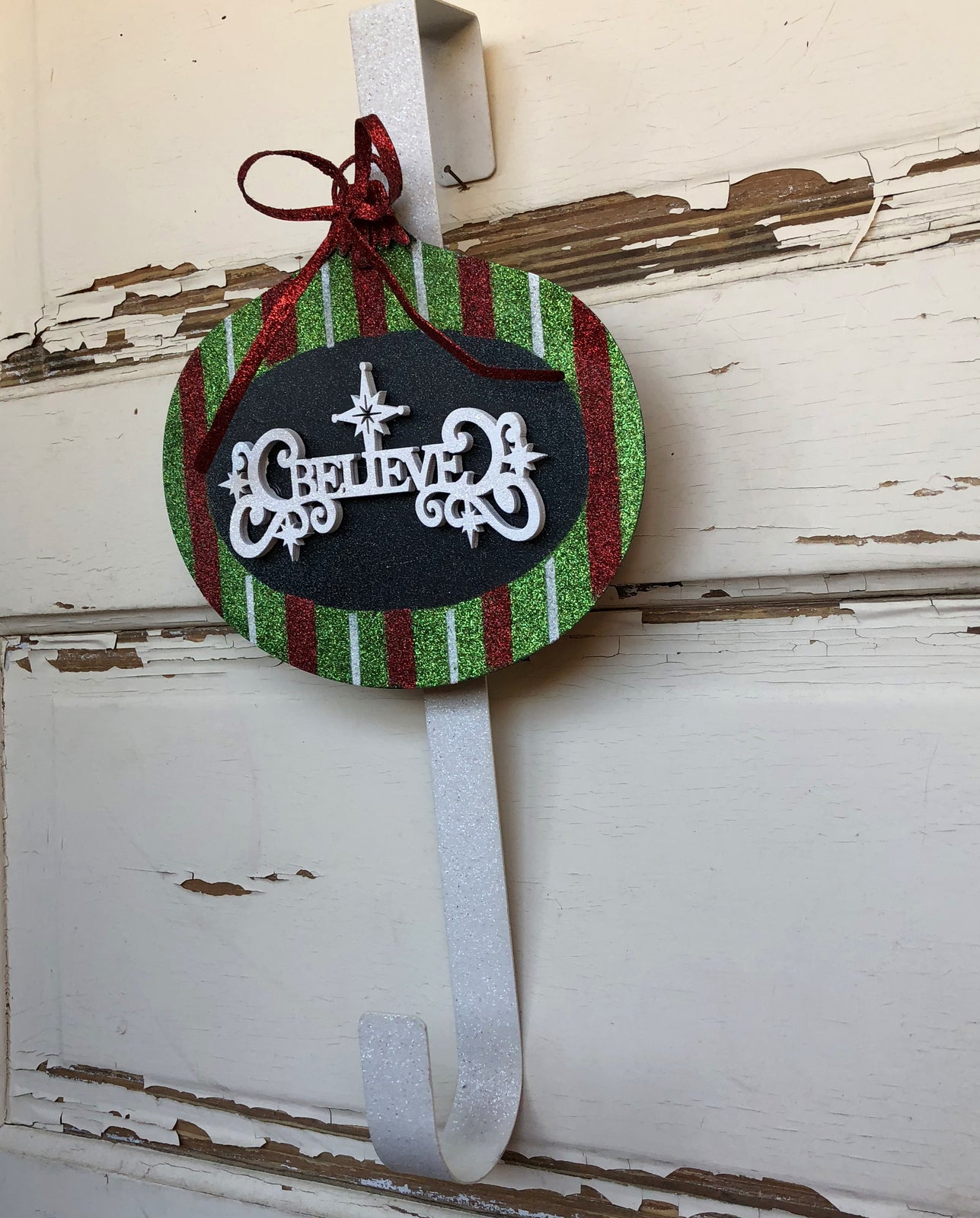 AGD Christmas Decor - Designer Believe Bulb Wreath Door Hanger