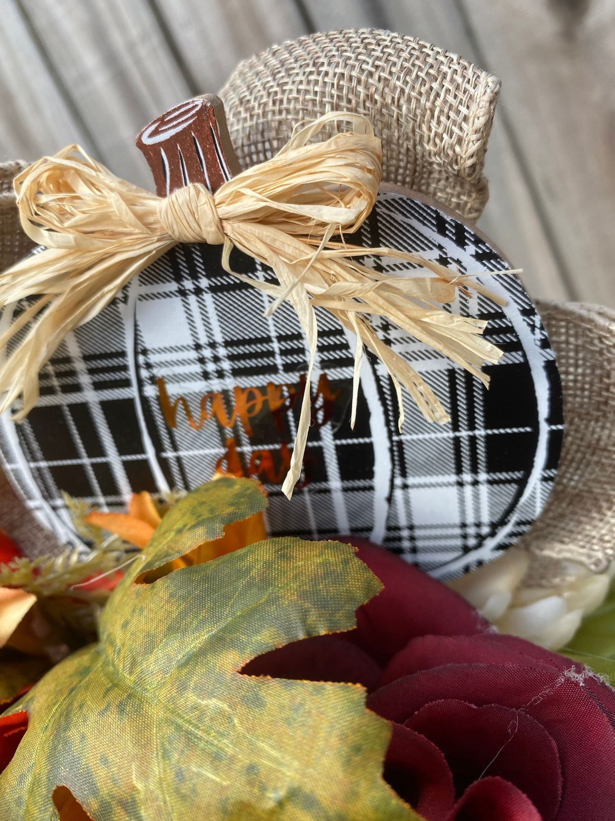 AGD Fall Decor  – Love Fall Galvanized Metal Floral Centerpiece