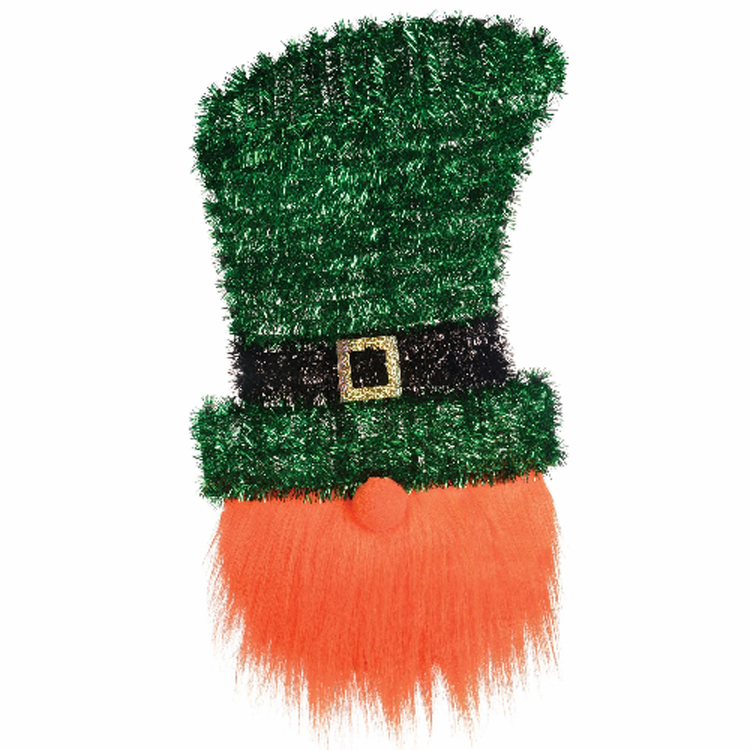 Amscan St Patrick Decor - Large Tinsel Leprechaun Bearded Wreath