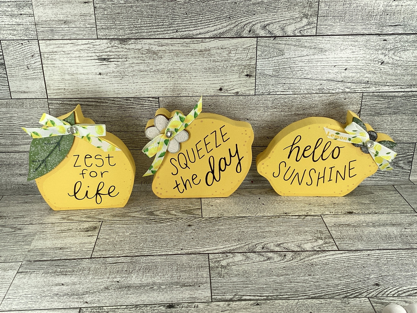 AGD Spring Decor - Summer Lemon Theme Tier Tray Decor 5pc Set