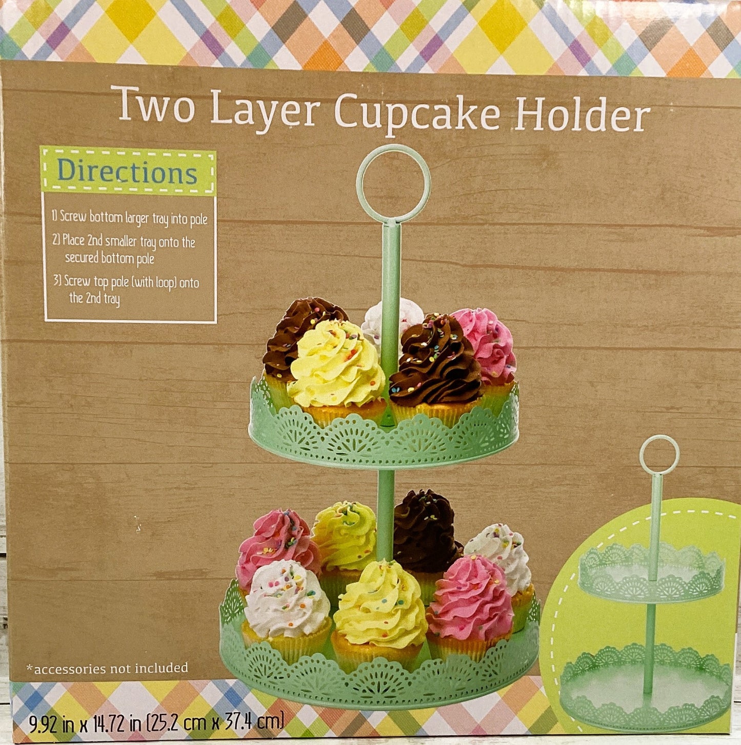 DT Party Supply - Two Layer Metal Cupcake Holder Pastel