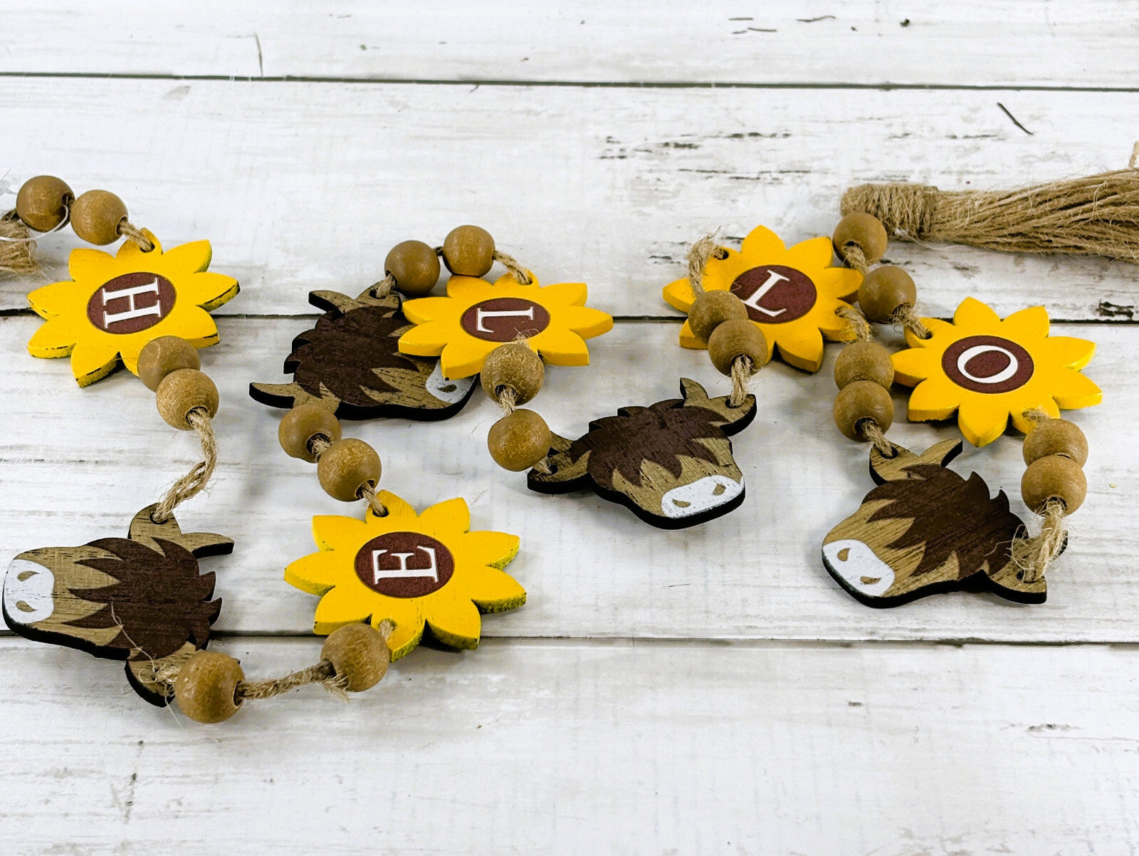 HL Spring Decor - Scottish Highland Cow Sunflower Designs