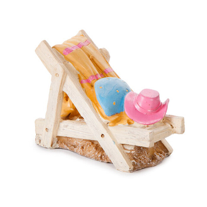 Darice Summer Decor - Resin Fairy Garden Beach Lounge Chair