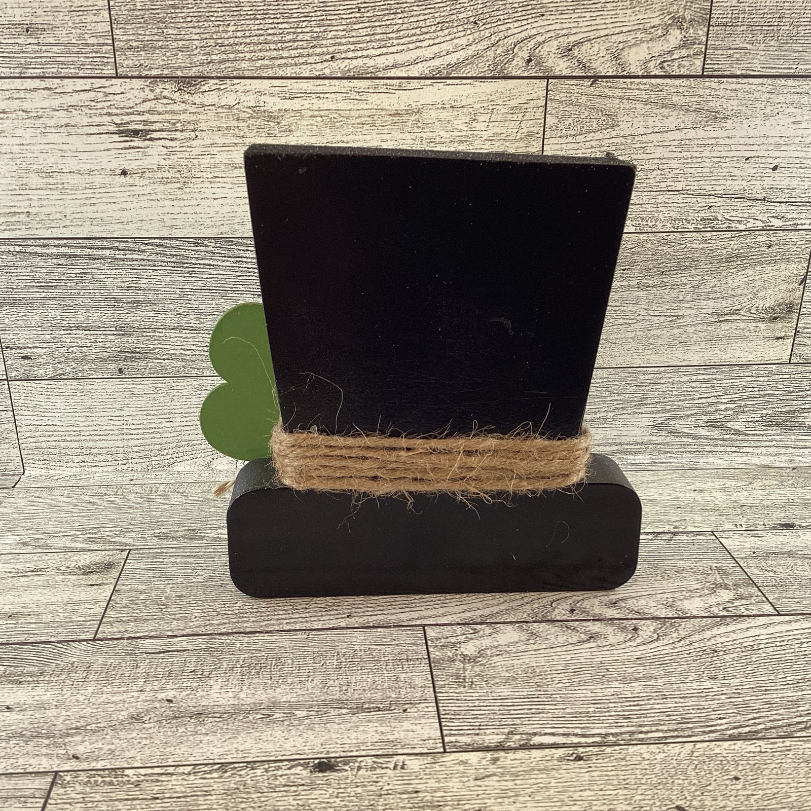 AGD Saint Patrick Decor - Kiss Me Chunky Wood Leprechaun Tophat Sitter