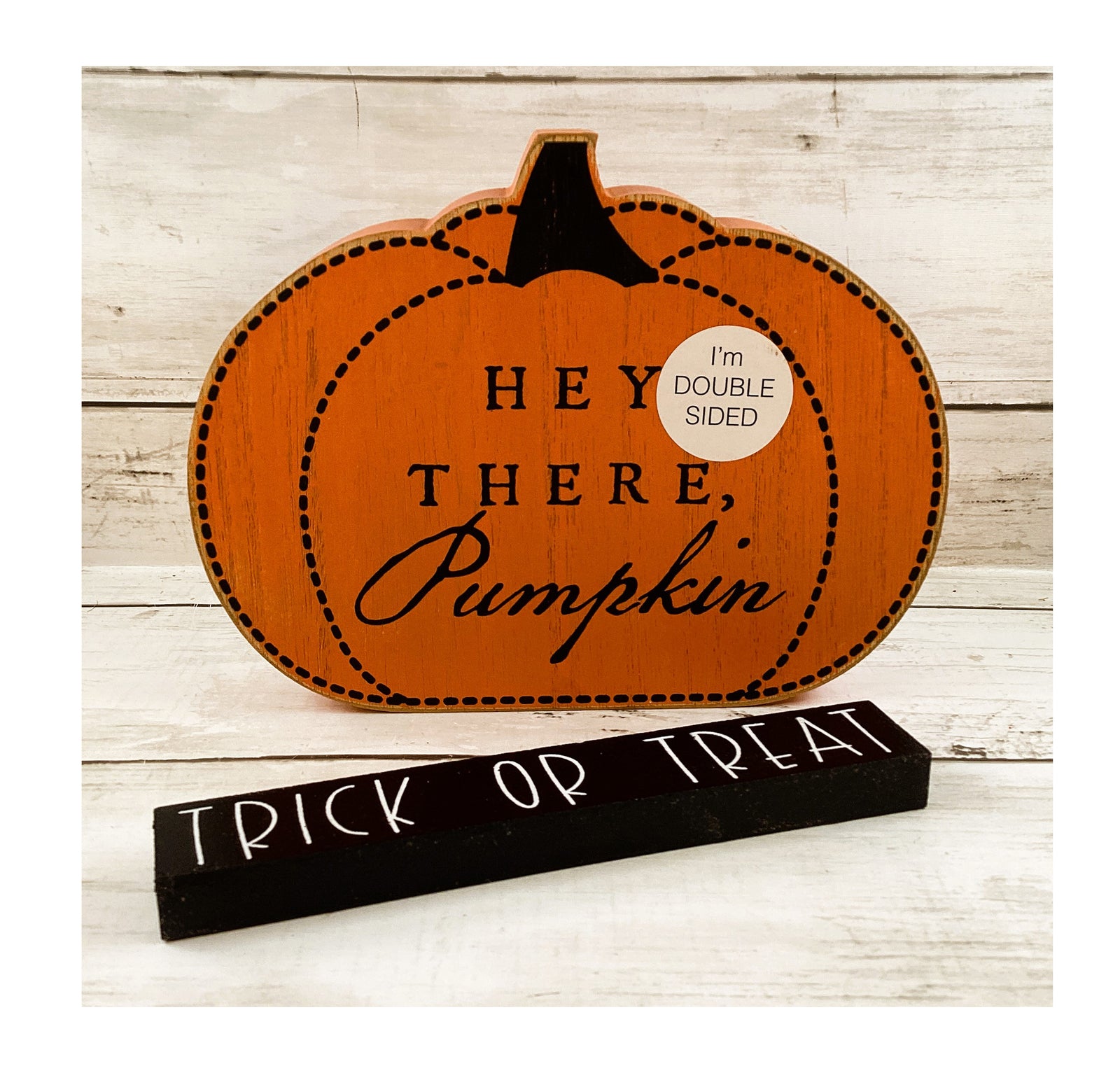 AGD Halloween Decor - Trick Treat Chunky Cat Pumpkin 2pc