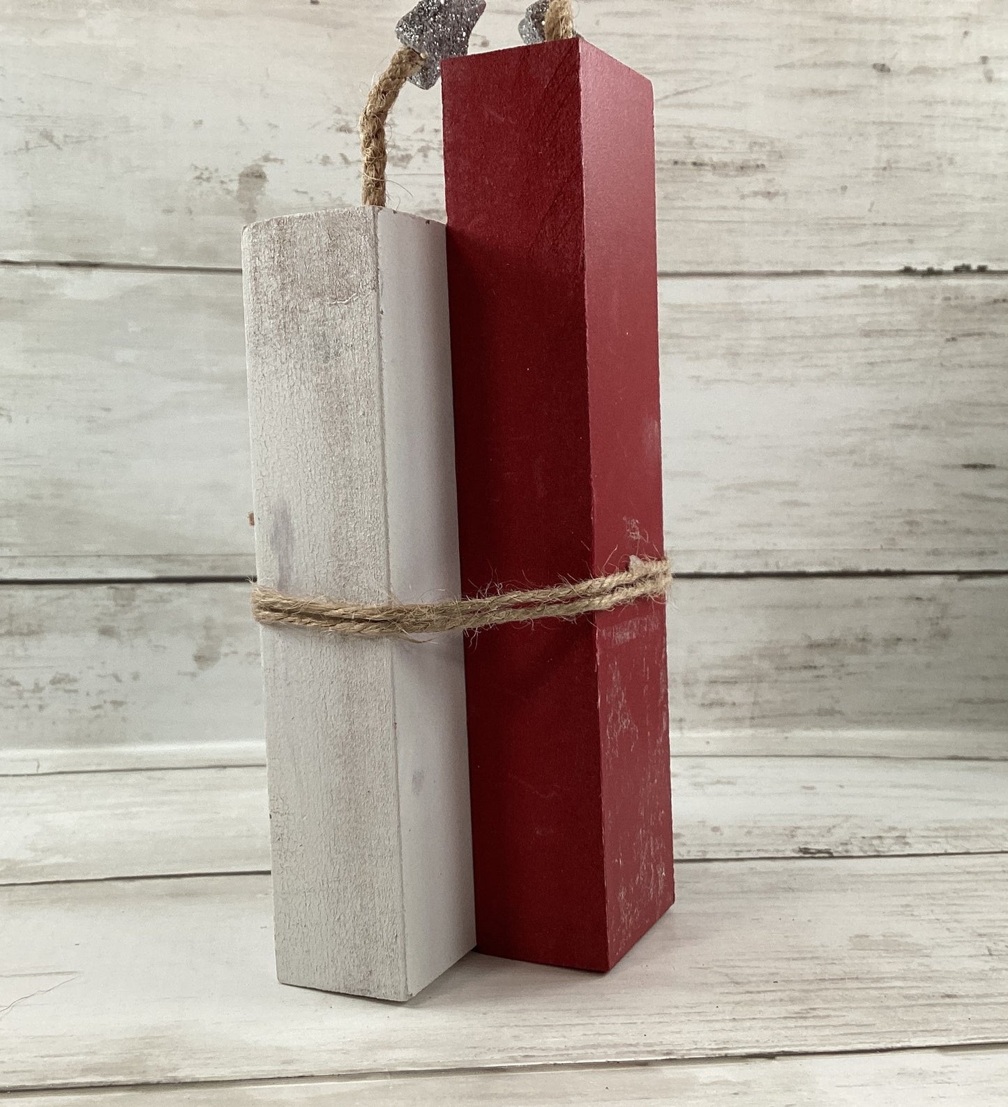 AGD Patriotic Decor - July 4th Chunky Wood Firecracker Block Sign