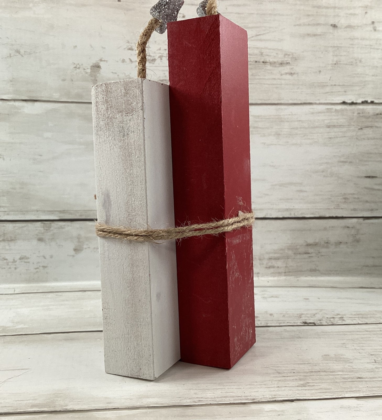 AGD Patriotic Decor - July 4th Chunky Wood Firecracker Block Sign