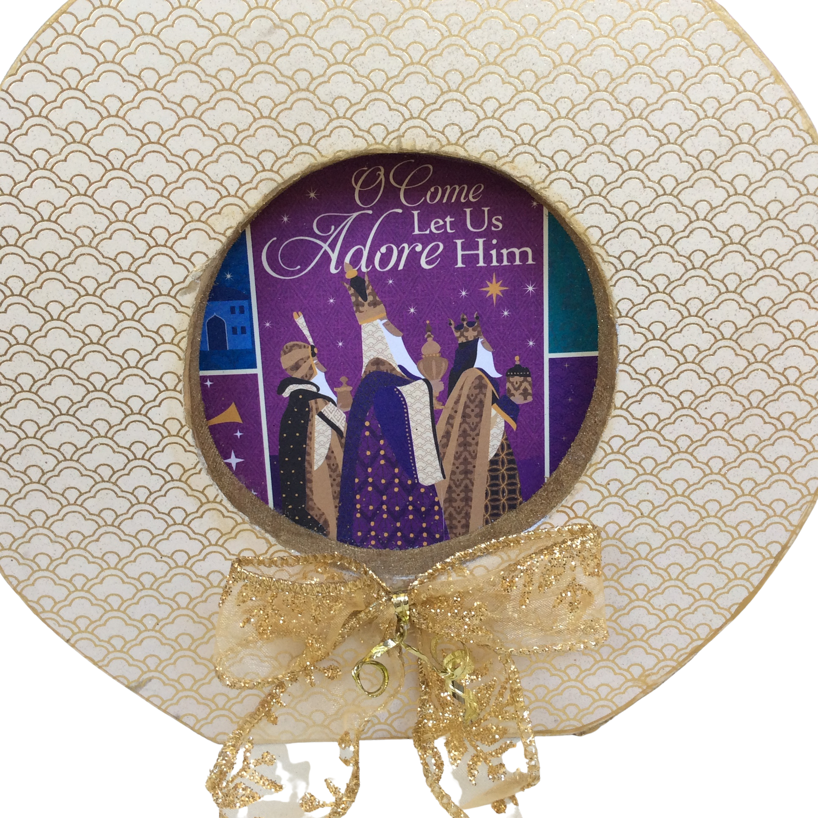 AGD Christmas Decor - Adore Him Nativity Chunky Joy Letters Tabletop Sign