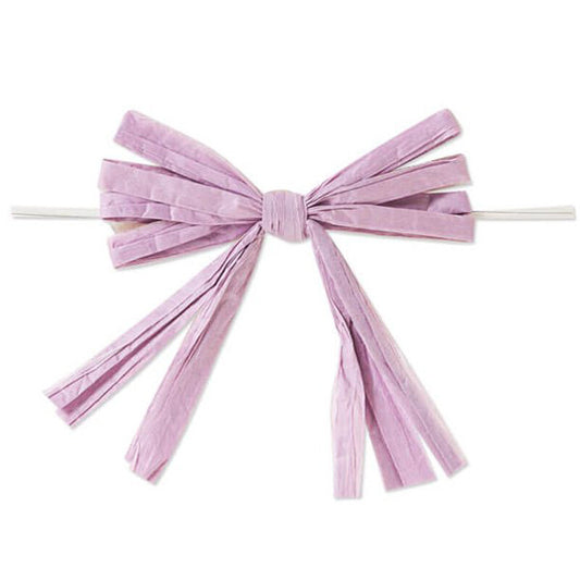 NW Craft Supply - Pre-Tied Raffia Bows Lavender Bows 18pc