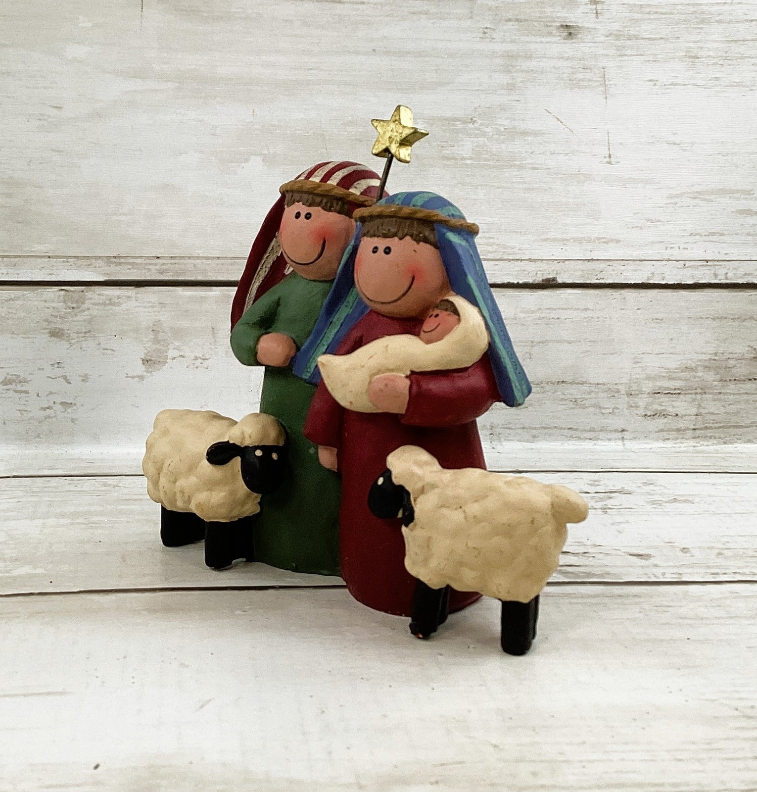 Blossom Bucket Christmas Decor - Holy Family Nativity by Suzi