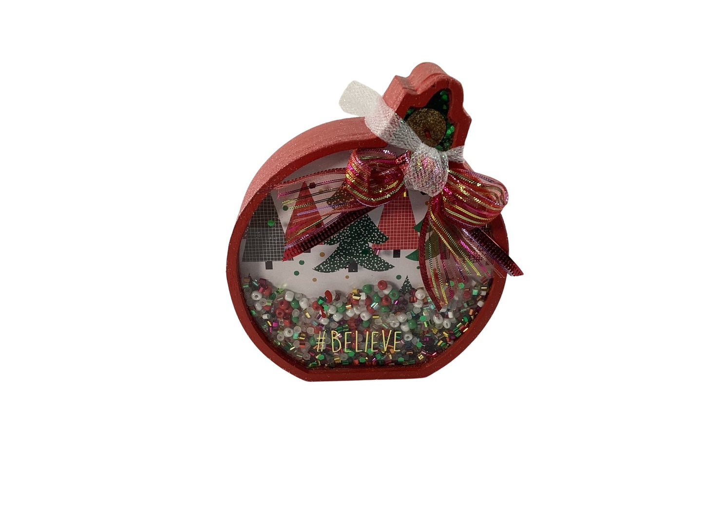 Christmas Decor -  Ornament Bulbs Chunky Wood Shaker Sitters 3pc Set