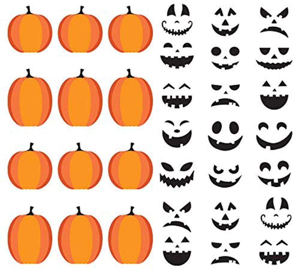 FPD Halloween Craft Supply - Pumpkin Jack O Lantern Sticker Set