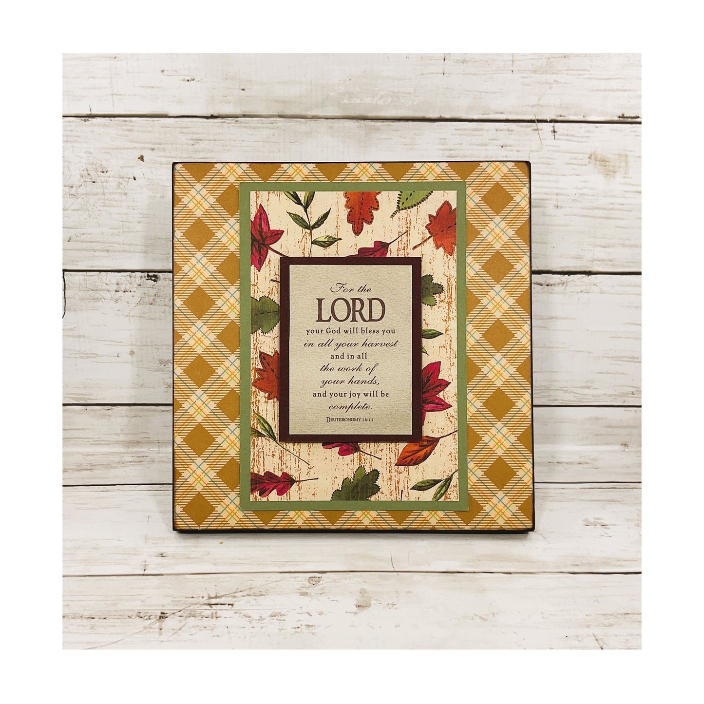AGD Fall Decor - Lord Bless You Harvest Easel-back Tabletop Sign