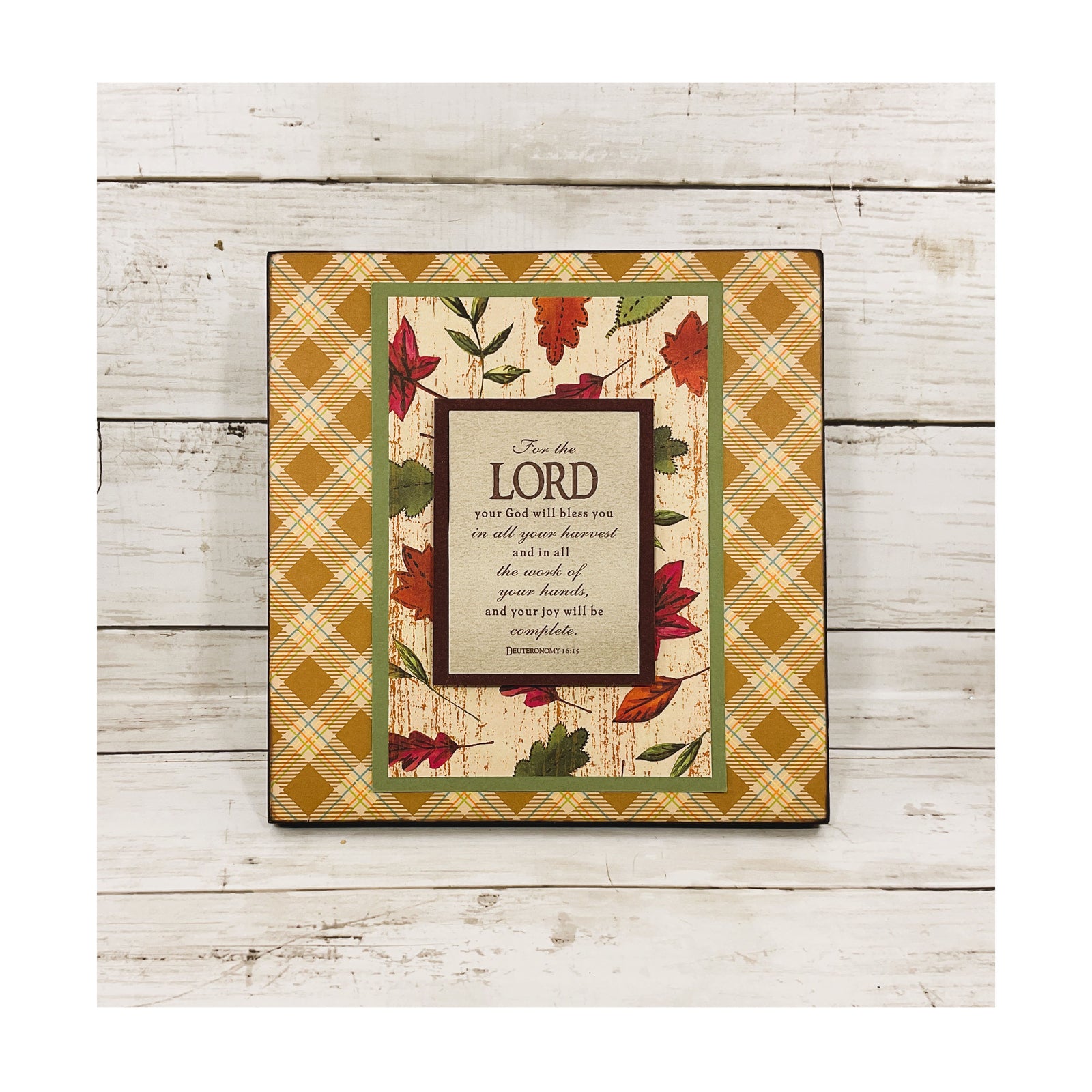 AGD Fall Decor - Lord Bless You Harvest Easel-back Tabletop Sign