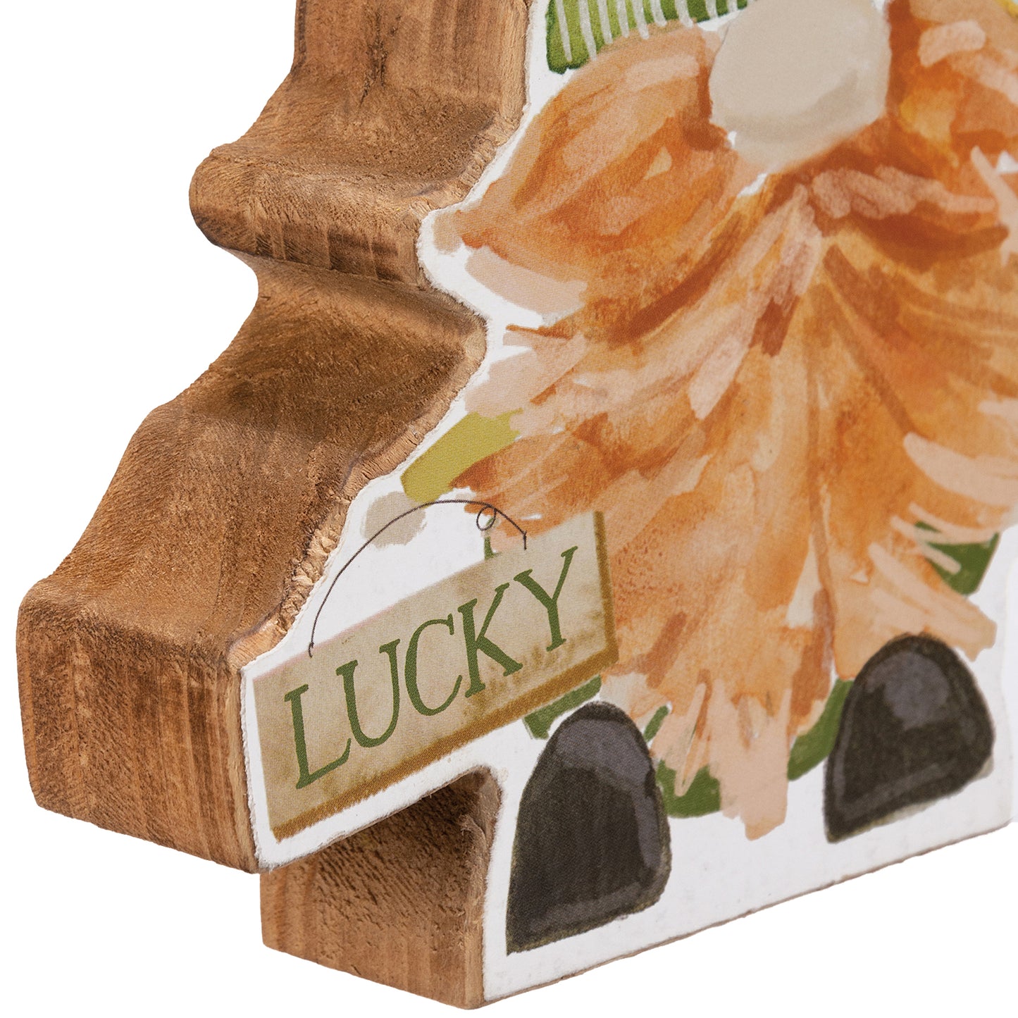 PBK St Patrick Decor - Lucky Irish  Shamrock Chunky Gnome Sitter