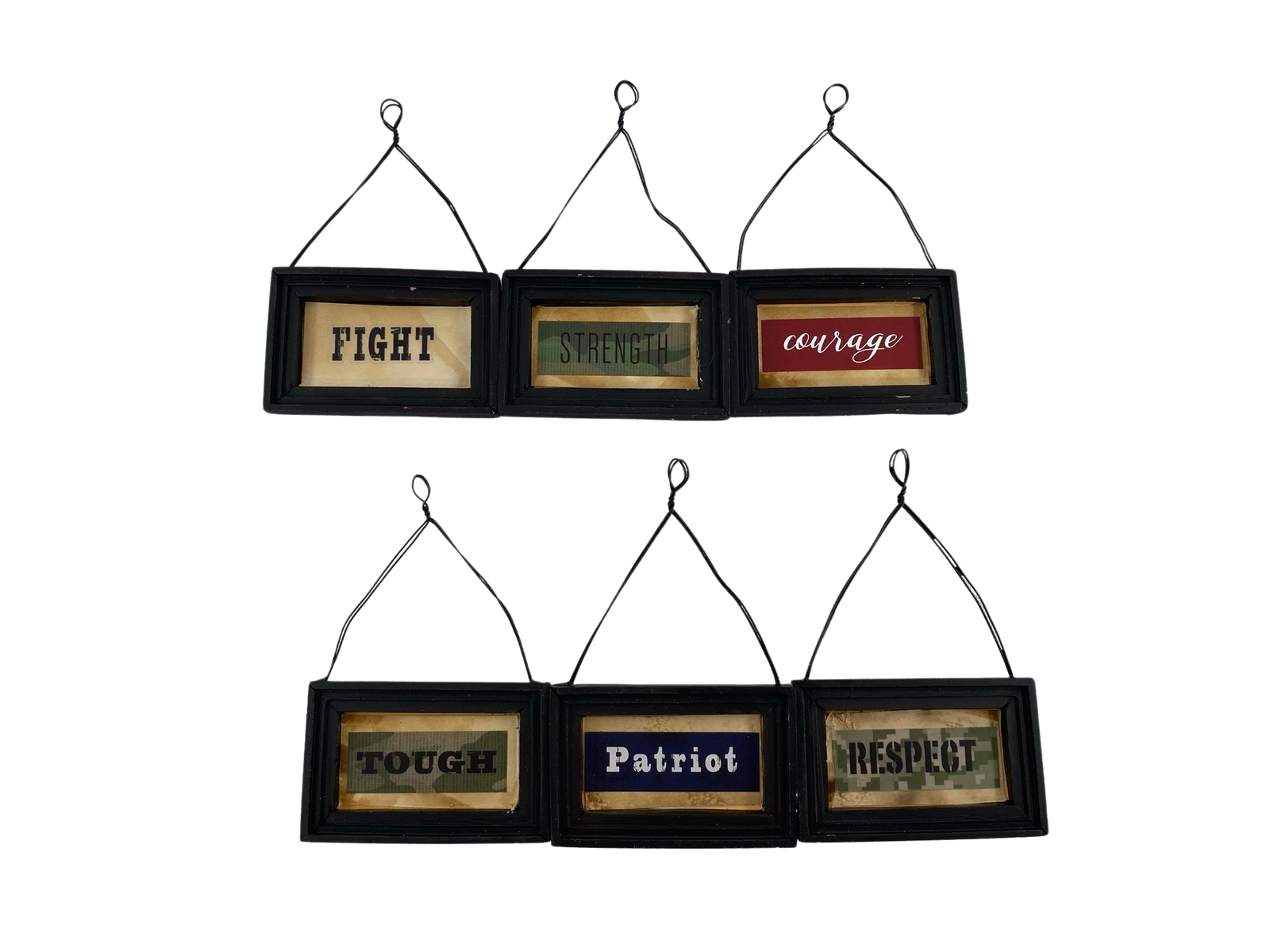 AGD Patriotic Decor - Soldier Veteran Memorial Day Small Ornaments 12pc