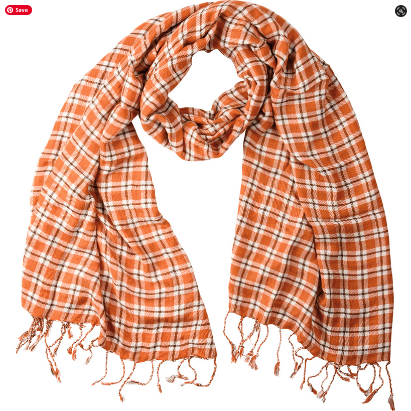 PBK Fall Table Runner Plaid Scarf Shaw Rayon Material 74 x 28-inch