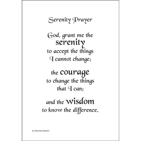 ITT Craft Supply - Serenity Prayer Poem For A Page Sticker Sheet