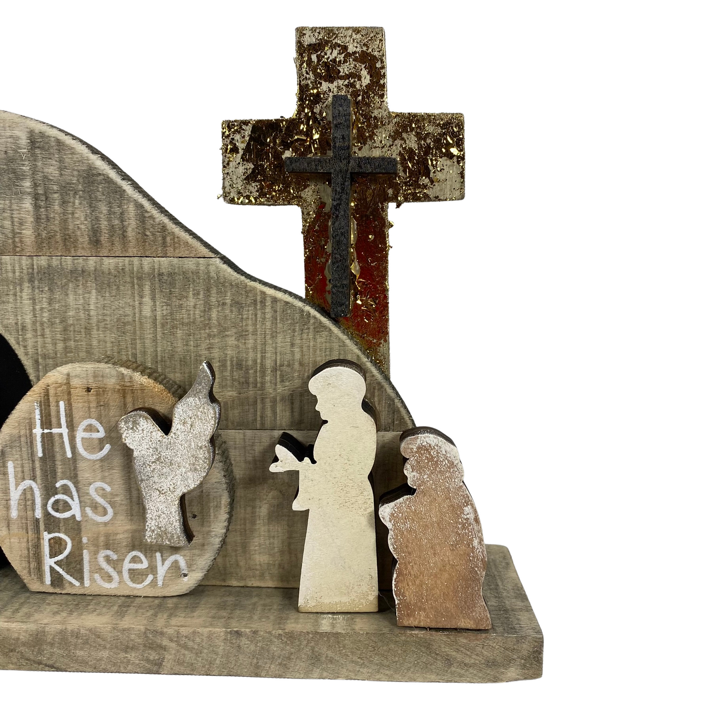 AGD Easter Decor - Wood Resurrection Tomb Scene