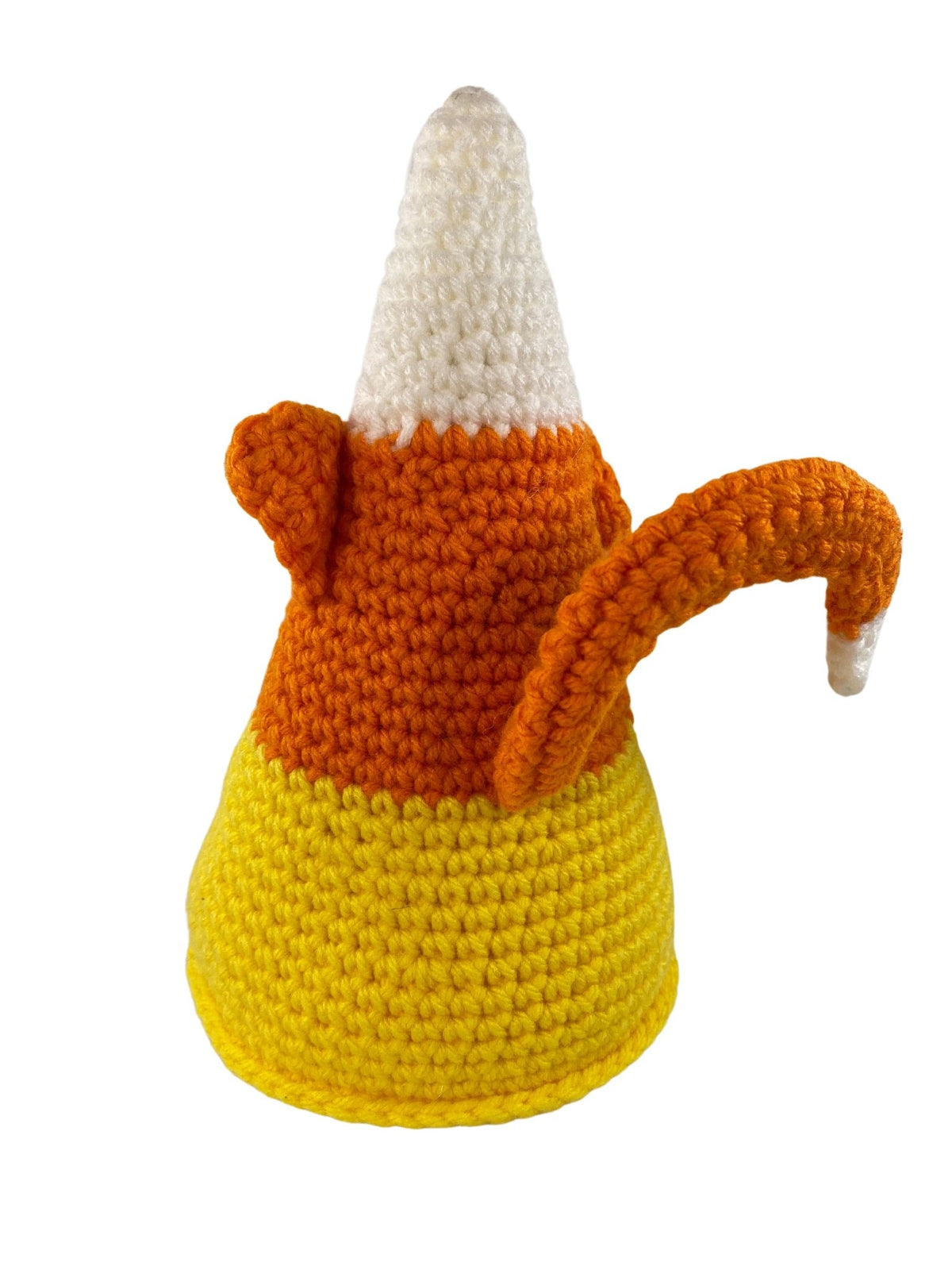 AGD Halloween Decor - Crochet Candy Corn Cat 9inch tall