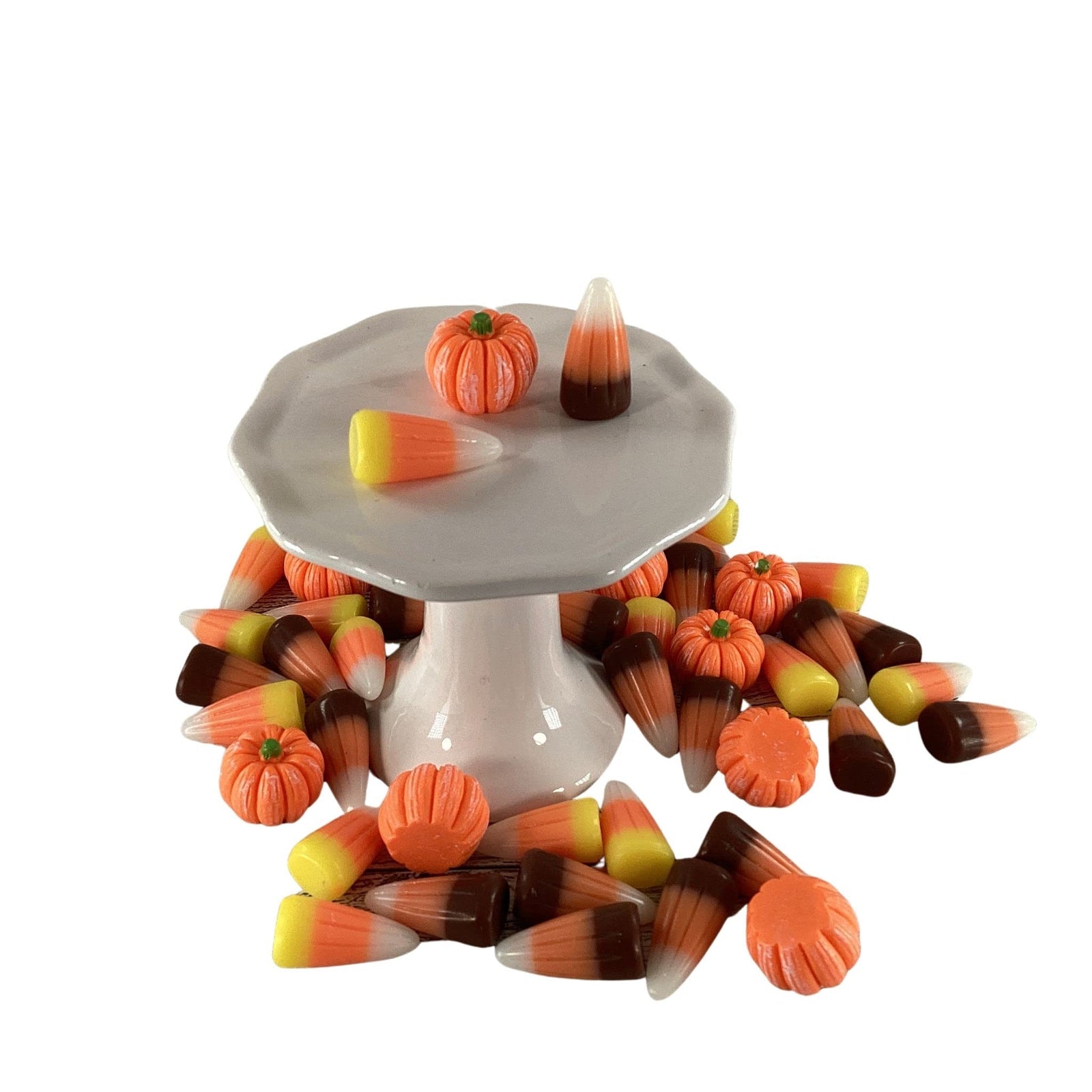 AGD Craft Supply - Artificial FAKE Resin FAKE Harvest Pumpkins Candy Corn Mix