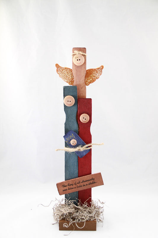 AGD CHRISTmas Decor - Prim Wood Born in a Stable #PSN-01