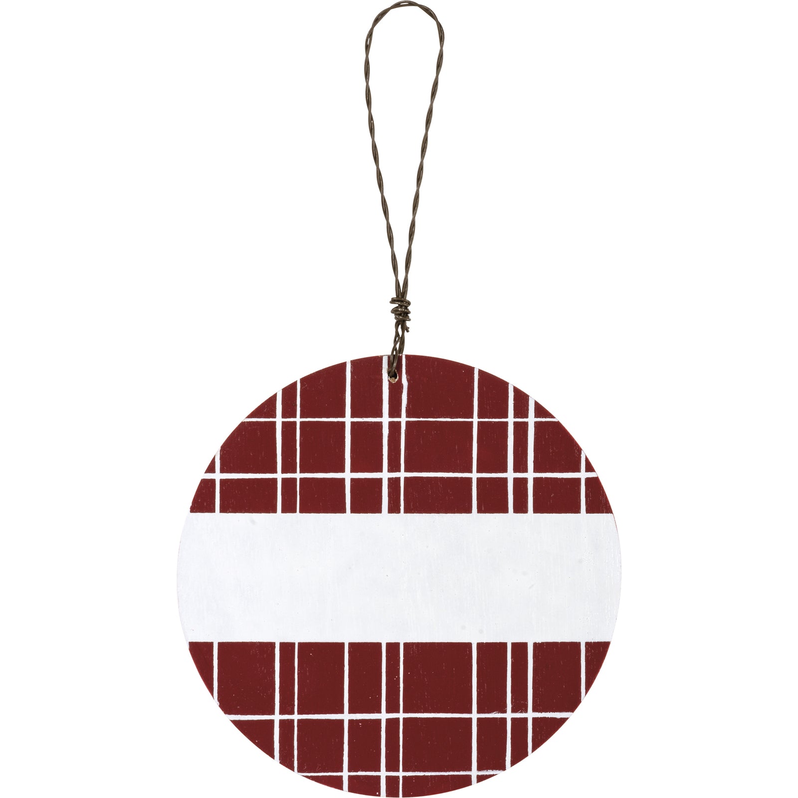 PBK Christmas Decor - Merry Christmas Fir Wreath Reversible Ornament Sign