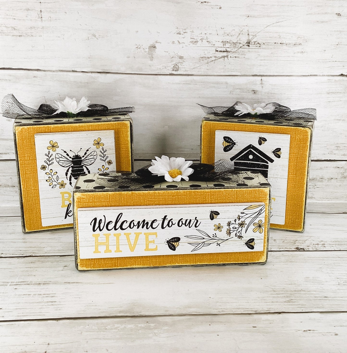 AGD Spring Decor - Summer Bee Theme Tier Tray Decor 5pc Set