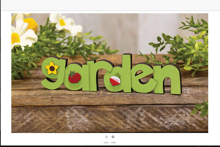CWI Spring Decor - Wooden Word Cutout Sign Garden