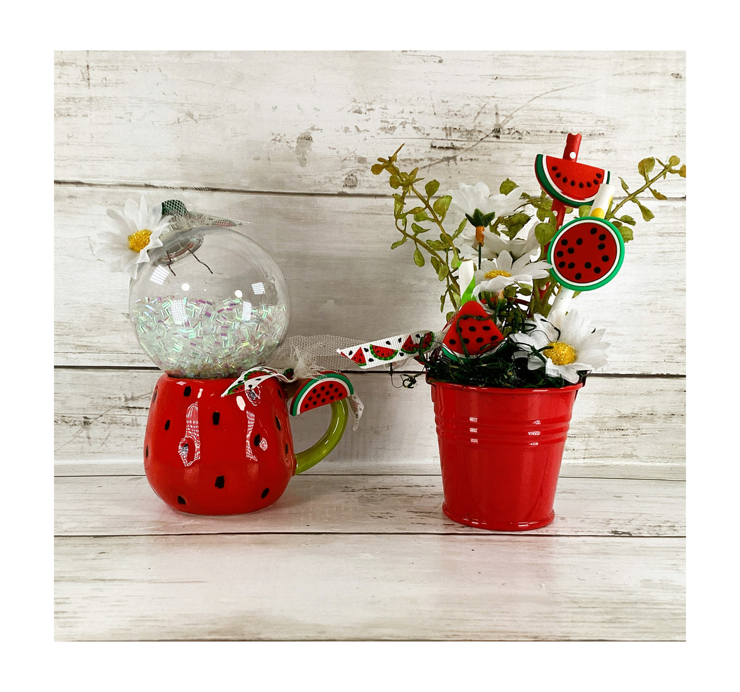 AGD Summer Decor - Watermelon Theme Espresso Cup Shaker 2pc Set