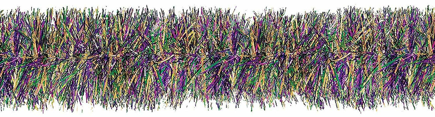 AGD Halloween  Decor - Multi-Color Tinsel with Purple Lighted Garland 10ft