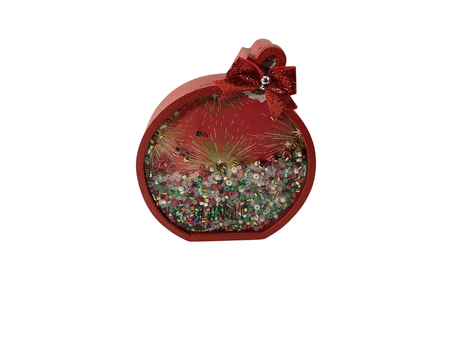 Christmas Decor -  Ornament Bulbs Chunky Wood Shaker Sitters 3pc Set