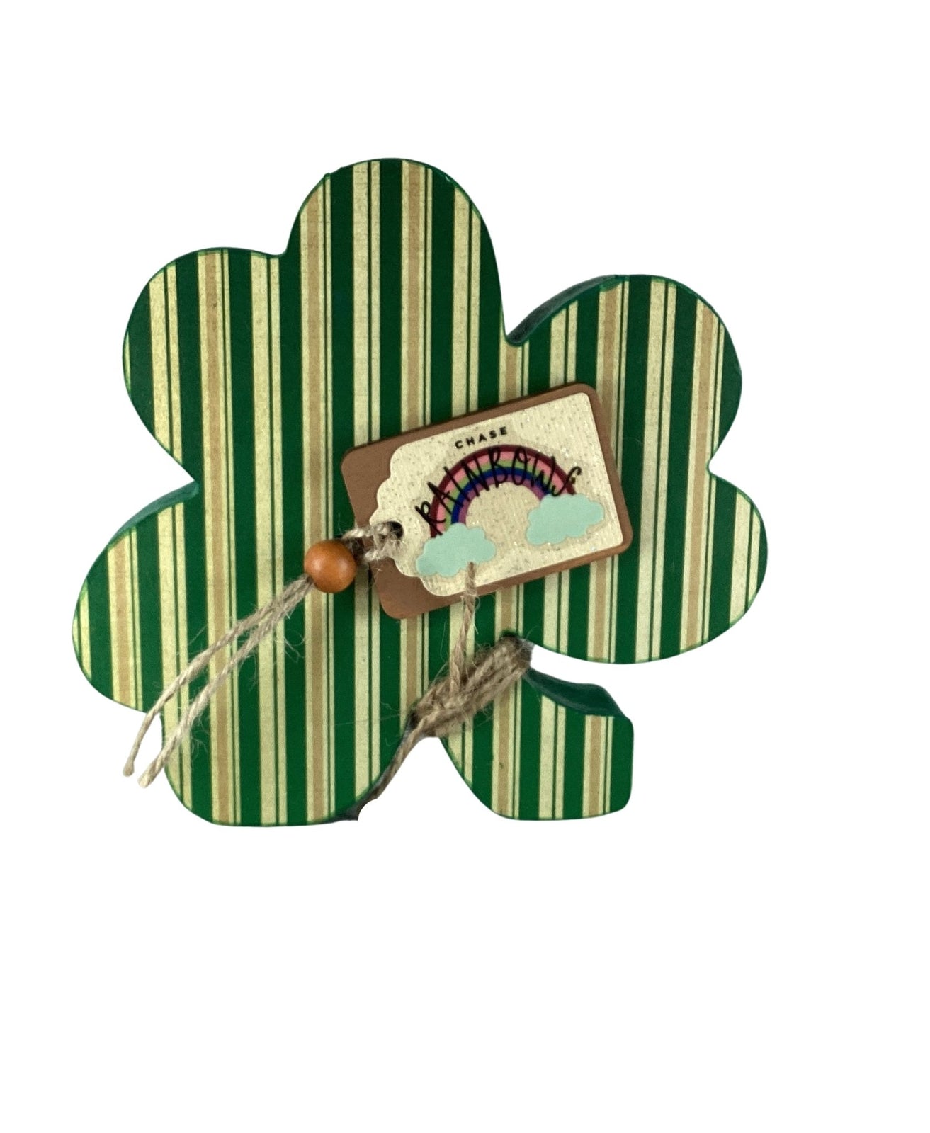 AGD Saint Patrick Decor - Chunky Wood Shamrock Sitter 3pc Set