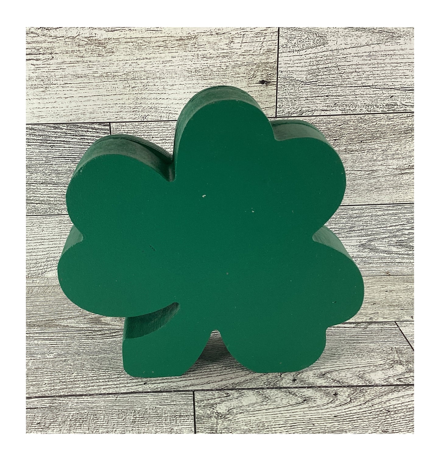 AGD Saint Patrick Decor - Irish Shamrock Chunky Wood Shaker Sitter