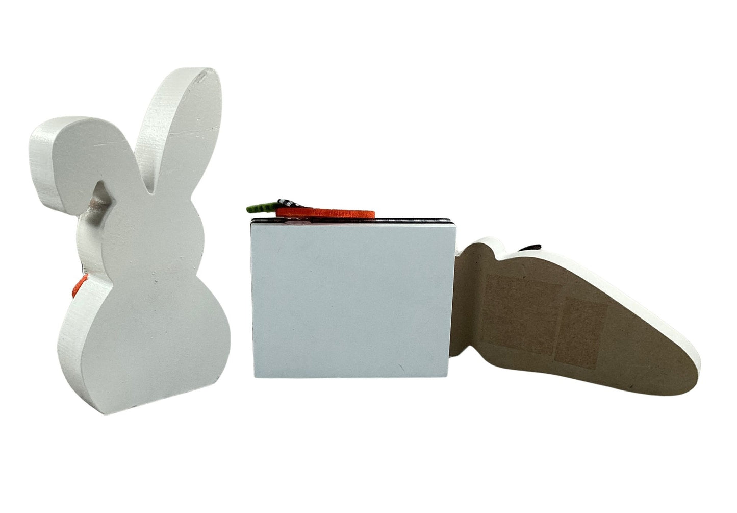 AGD Easter Decor - Chunky MDF Bunny Carrot and Truck Sign Tier Tray 3pc